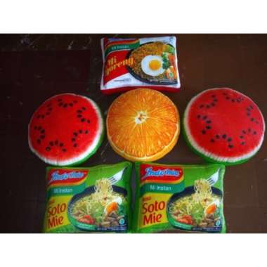 Bantal Snack Custom 30 x 40 / Bantal Semangka / Bantal Buah / Bantal Custom / Bantal Mie / Bantal In