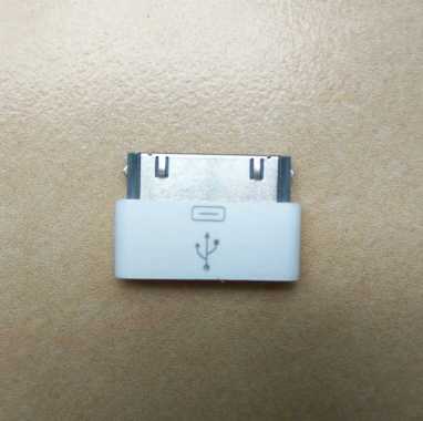 30 pin Dock Connector to Micro USB Adapter For ipod ipad 2 iPhone 3 atau 4 White
