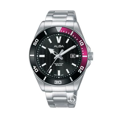 ALBA Smart Gen 100M Diver Analog Original jam Tangan Pria [J31X-AG8] Black Red