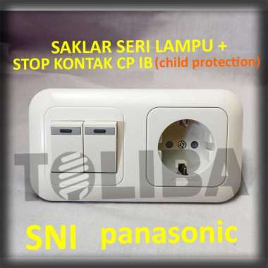 saklar seri lampu + stopkontak stop kontak cp ib inbow panasonic SNI