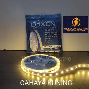 LAMPU LED STRIP 5050 LUXEN DC 12V / LAMPU LED STRIP LUXEN 5050 DC 12V IP33 Kuning