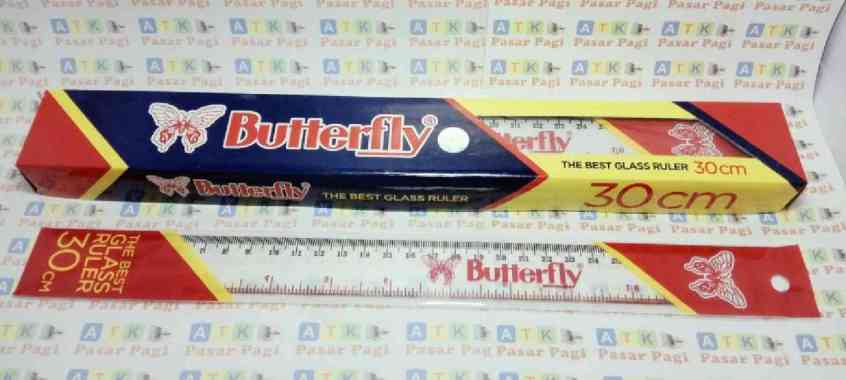 penggaris plastik 30 cm butterfly