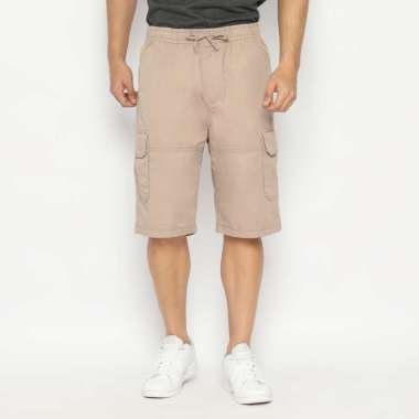 RBJ Celana Pendek Karet Cargo Pria Coklat L Coklat