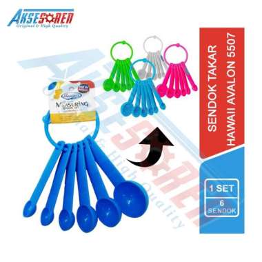 Sendok Takar 1 Set Hawaii Avalon 5507 [6 In 1] / Measuring Spoon Set / Sendok Bumbu Dapur / Sendok T