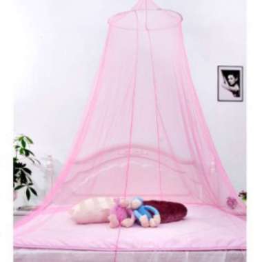 Fthree Store Tirai gantung kelambu anti nyamuk tempat tidur bulat gantung kasur allsize jaring