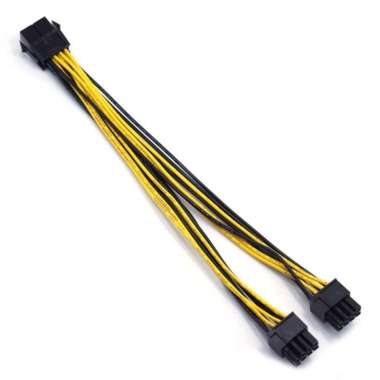 Kabel VGA 8 pin Female to dual 8 pin PCIE (6+2) Male kabel PCIE VGA