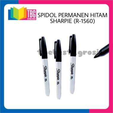 1 PCS SPIDOL PERMANENT SHARPIE/ SPIDOL WARNA/ SPIDOL SHARPIE PERMANENT HITAM R-1560