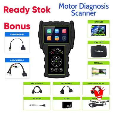 JDiag M100 Pro diagnosis scanner Motor injeksi HONDA YAMAHA & OBD2 - JDiag M100 Pro ORIGINAL 100 % M