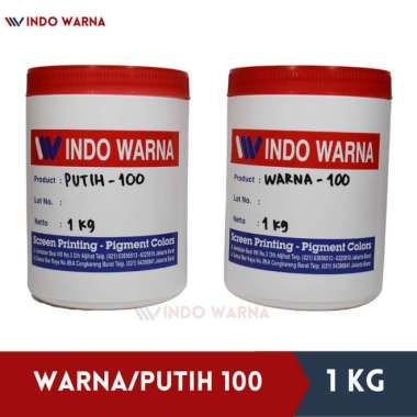 Cat Sablon / Pasta Sablon Rubber - Warna/Putih 100 - 1Kg Multicolor