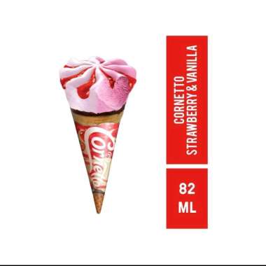 Promo Harga Walls Cornetto Strawberry Vanilla 82 ml - Blibli