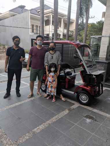 Uwinlfy KT2 Kendaraan Listrik Roda 4-sejenis Mobil Golf dengan Power Motor 800W Battery Kering 60V 3