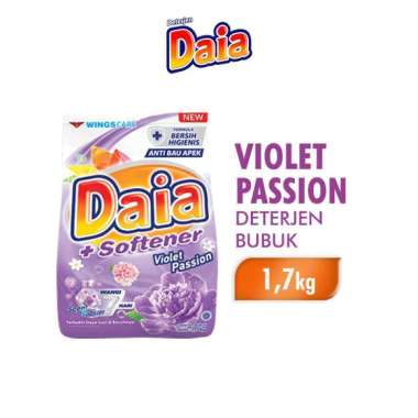 Promo Harga Daia Deterjen Bubuk + Softener Violet 1700 gr - Blibli