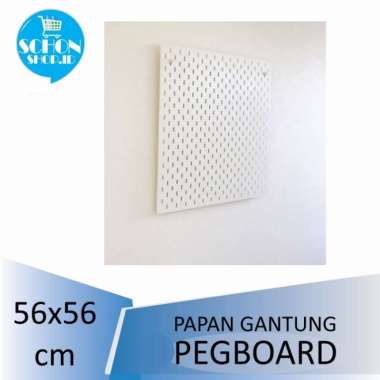 Rak Dinding Papan Berlubang Papan Dengan Gantungan Pegboard 56X56 Multicolor