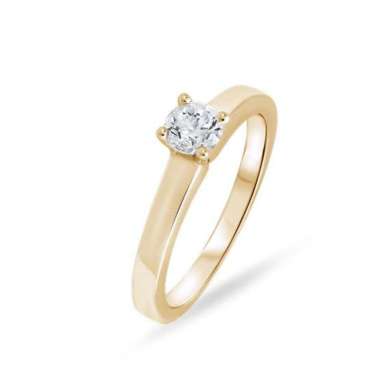 1901 Jewelry Cincin Solitaire Swarovski One Lapis Emas Semua Ukuran