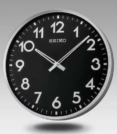 Jam Dinding Seiko QXA560A Original Black Jam Kantor QXA560