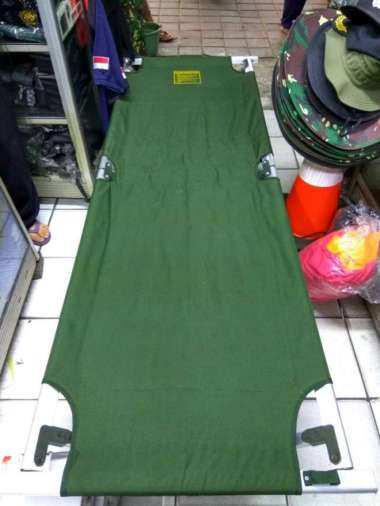 VELBED - VELBED ALUMINIUM - FOLDING BED - WARNA TNI HIJAU ORIGINAL 100 % - Multicolor