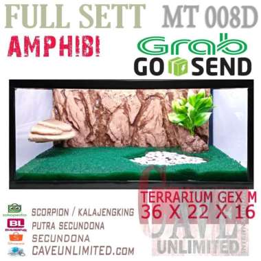 MT008D full set Aquarium terrarium kandang reptile pacman katak frog