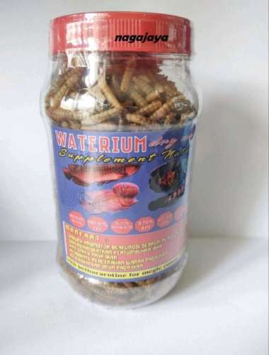 Waterium Maggot ulat kering pakan ikan predator magot premium