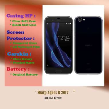 Sharp Aquos R 2017 - 5.3 inch - Case - Screen Protector - Battery - Dll Hydrogel