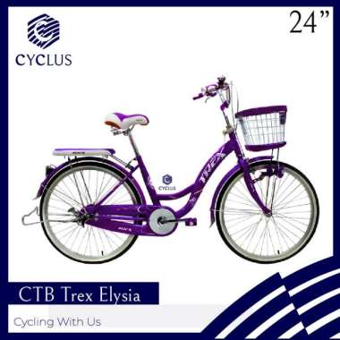Sepeda Keranjang Trex Elysia Perempuan CTB 24 Inch Citybike