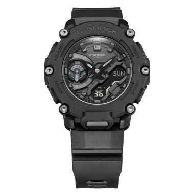 CASIO G-SHOCK Stealth Black Carbon Core Guard Special Color Original Jam Tangan Pria [GA 2200BB-1A]