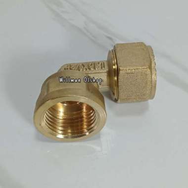 KNEE L KUNINGAN FITTING PIPA AIR PANAS 1/2 INCH