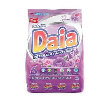Promo Harga Daia Deterjen Bubuk + Softener Violet 4000 gr - Blibli