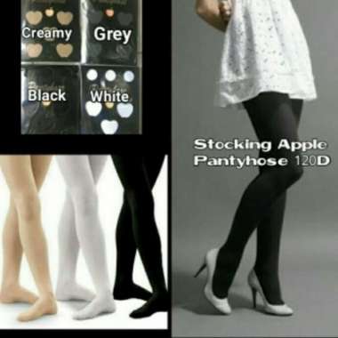 Stoking Apple Warna Kulit Stoking Apple 120D Celana Tebal Pantyhouse Hitam