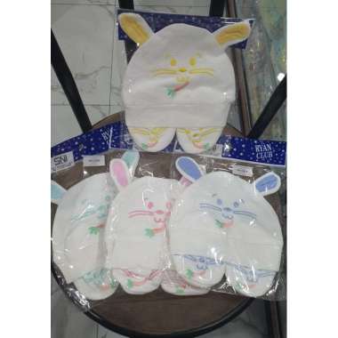topi set baby NB Bear warna