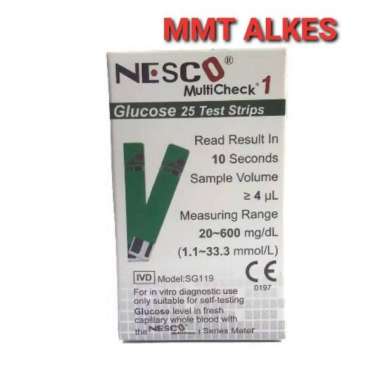Strip gula darah nesco/ strip glucos/stik gula darah original murah