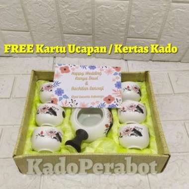 gelas teko set china - souvenir wedding pernikahan - hadiah kado nikah