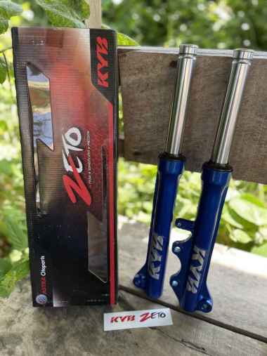 SHOCK DEPAN KYB ORIGINAL UNIVERSAL BEBEK JUPITER FIZ R MX VEGA SUPRA BIRU