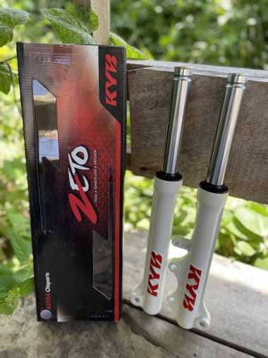 SHOCK DEPAN KYB ORIGINAL UNIVERSAL BEBEK JUPITER FIZ R MX VEGA SUPRA PUTIH