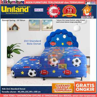 2in1 Ranjang Sorong Kids Standard Donut Uniland Springbed Set 120x200cm