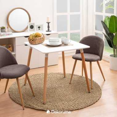 Dekoruma TAKU Meja Makan Minimalis | Dining Chair Putih