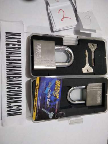 gembok american secure 60 mm leher panjang gembok anti cairan kimia