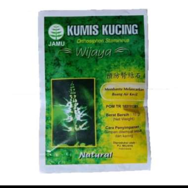 Jamu Kumis Kucing cap Wijaya - Teh Kumis Kucing - untuk Melancarkan Buang Air Kecil - Per Bungkus