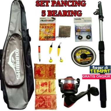 Bisa COD 1 Set Alat Pancing 1B 5BB - Joran Reel Tas Senar Kail Pelampung Dll Modernlifeshop Balpen Galatama Lele Panjang 180cm 165 3 Meter Fiber Tong