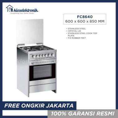 Modena FC8640 Free Standing Cooker - Kompor 4 Tungku Oven Fano FC 8640