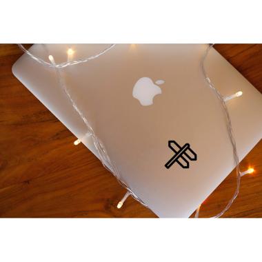 Grapinno Penunjuk Arah Decal Sticker Laptop for Apple MacBook [13 Inch] hitam
