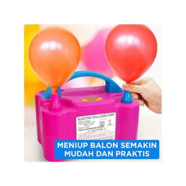 Kova Fleur Electric Balloon Pump Pompa Balon Angin Listrik Elektrik PINK