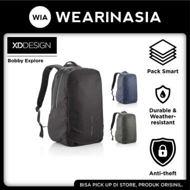 XD Design Bobby Explore Backpack Tas Ransel Pria Wanita Original Blue