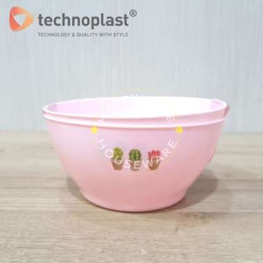 TECHNOPLAST Kata Dinner Bowl Set Of 2pcs | Mangkok Makan | Wadah Makanan Merah Muda