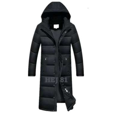 Jaket Winter Mantel Pria Long Coat Musim Dingin Ukuran Jumbo Besar/Big Size Hitam XXXL