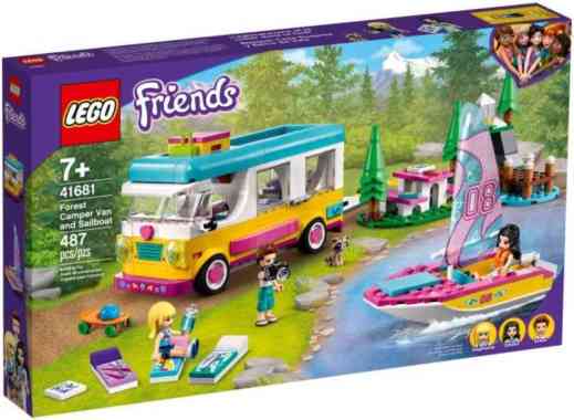 Lego Friends 41681 Forest Camper Van and Sailboat mainan anak cewek