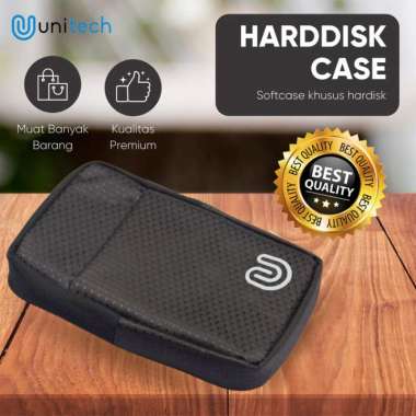 Case External Harddisk 2.5" Unitech Pouch Sarung External Harddisk Merah warna