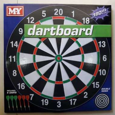 DART GAME BESAR 17 inch / Papan Dart Board Besar Ukuran 43 cm