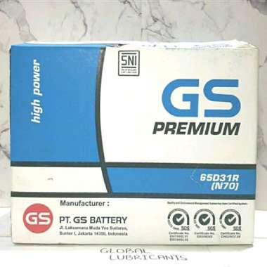 Aki/ Baterai Mobil GS Premium Astra Otoparts N70 (65D31R)