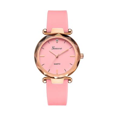 Geneva Geneva Silica Band Analog Quartz Women's Wrist Watch PINK