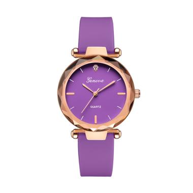 Geneva Geneva Silica Band Analog Quartz Women's Wrist Watch PURPLE